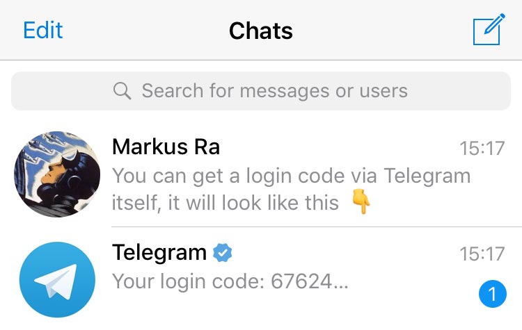 通过 Telegram 登录